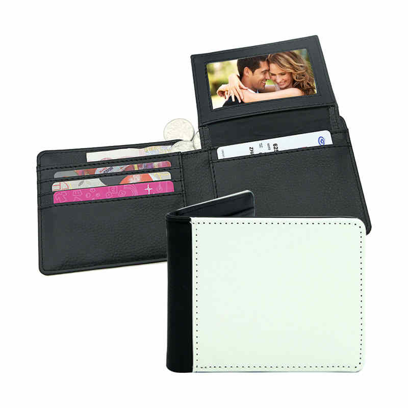 Men's Sublimation Leatherette Bifold Wallet na may Card Holder