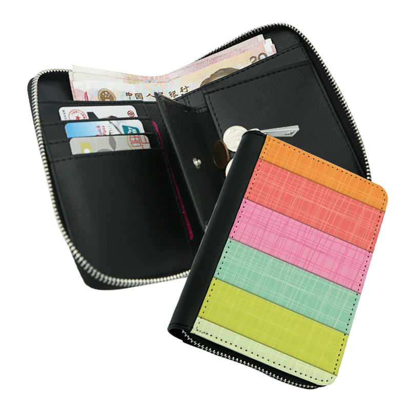 Sublimation Leatherette Zipper Wallets - Gitna Sublimation Leatherette Zipper Wallets - Gitna