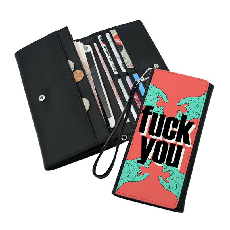 Sublimation Leatherette Wallets na may Wrist Strap - Bago