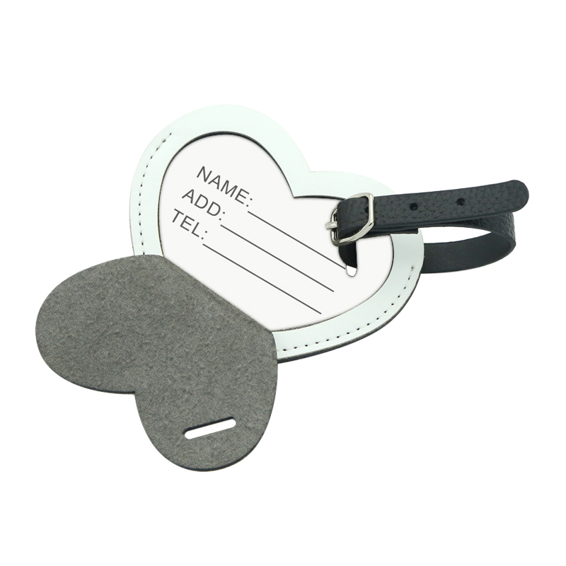 Sublimation PU Leather Luggage Tag-Single Side Printable