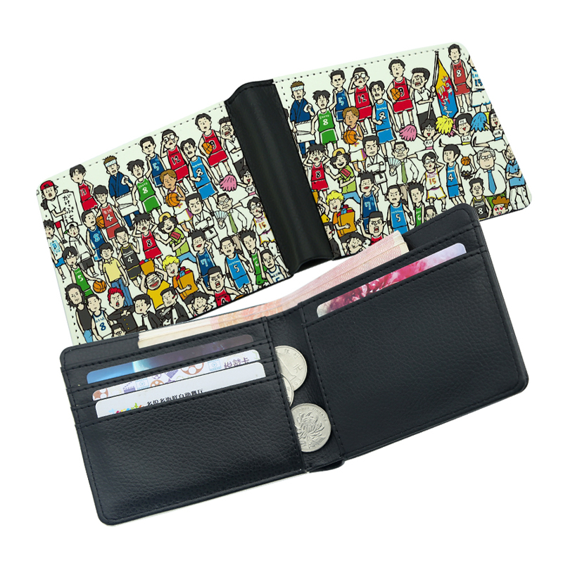 Men's Sublimation Leatherette Bifold Wallet na may Dalawang Gilid na Printing Men's Sublimation Leatherette Bifold Wallet na may Dalawang Gilid na Printing