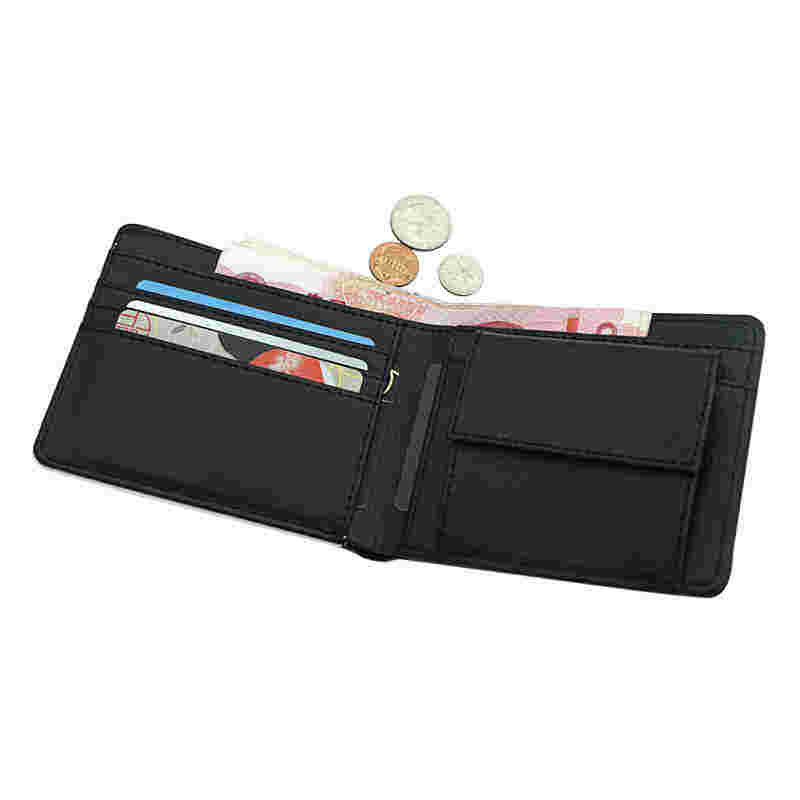 Men's Sublimation Leatherette Bifold Wallet na may Coin Pocket
