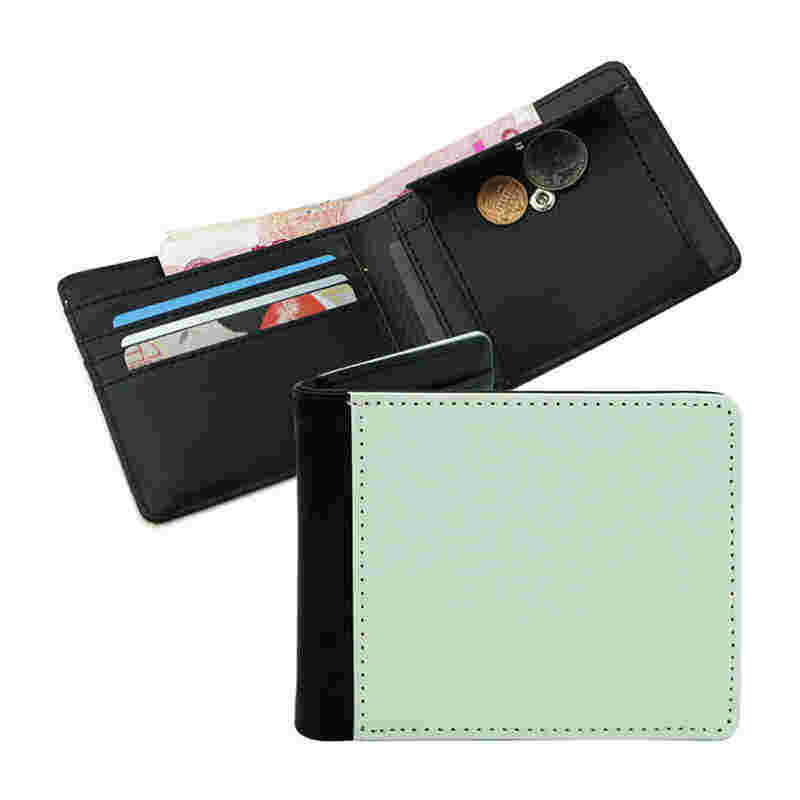 Men's Sublimation Leatherette Bifold Wallet na may Coin Pocket