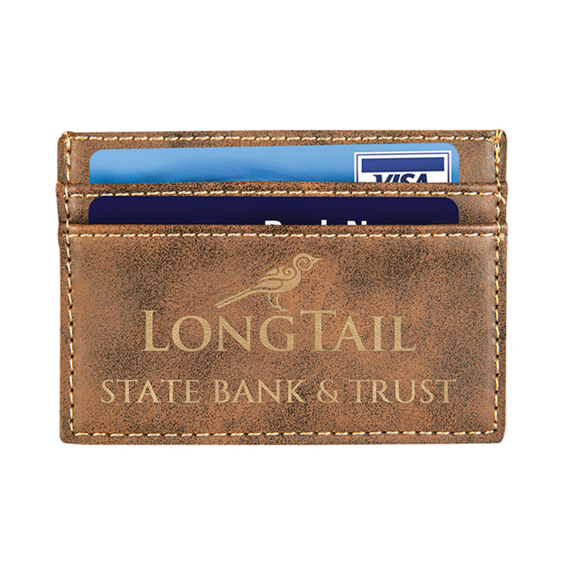 Laserable Leatherette Wallet Clip