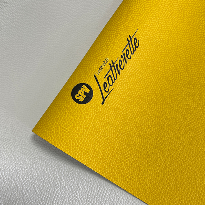 Basketbol texture laserable leatherette sheet na may pandikit/walang pandikit