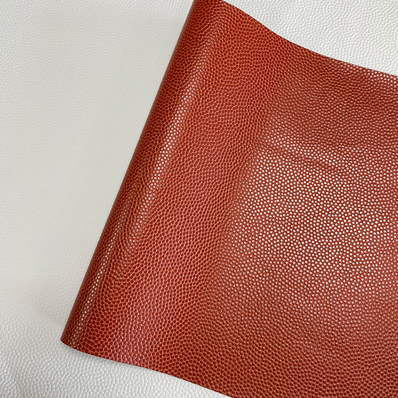 Basketbol texture laserable leatherette sheet na may pandikit/walang pandikit