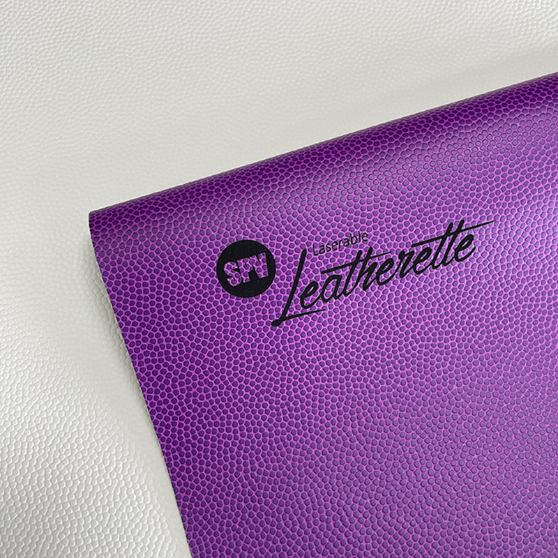 Basketbol texture laserable leatherette sheet na may pandikit/walang pandikit