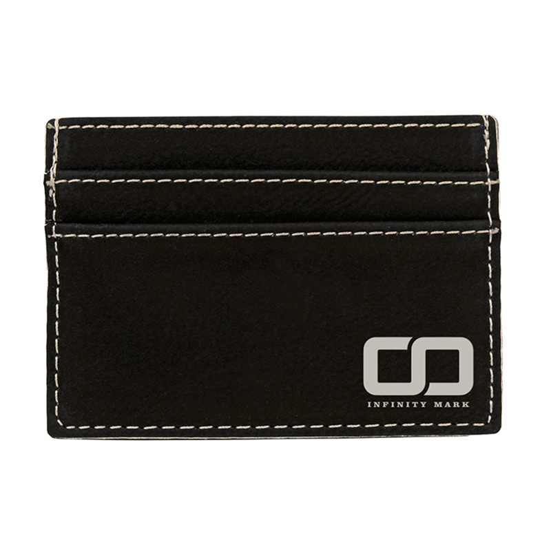 Laserable Leatherette Wallet Clip