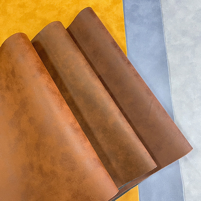 Matte vintage laserable leatherette sheet na may pandikit/walang pandikit