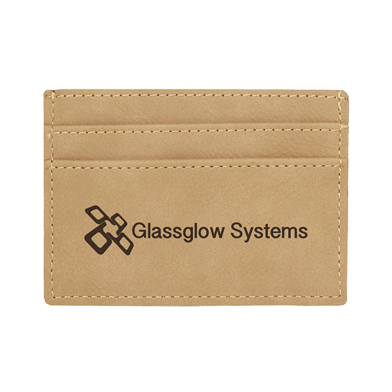 Laserable Leatherette Wallet Clip