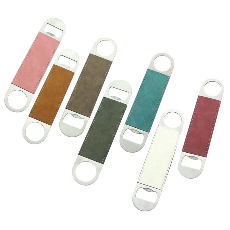 Sublimation Leatherette Stainless Steel Long Bottle Opener