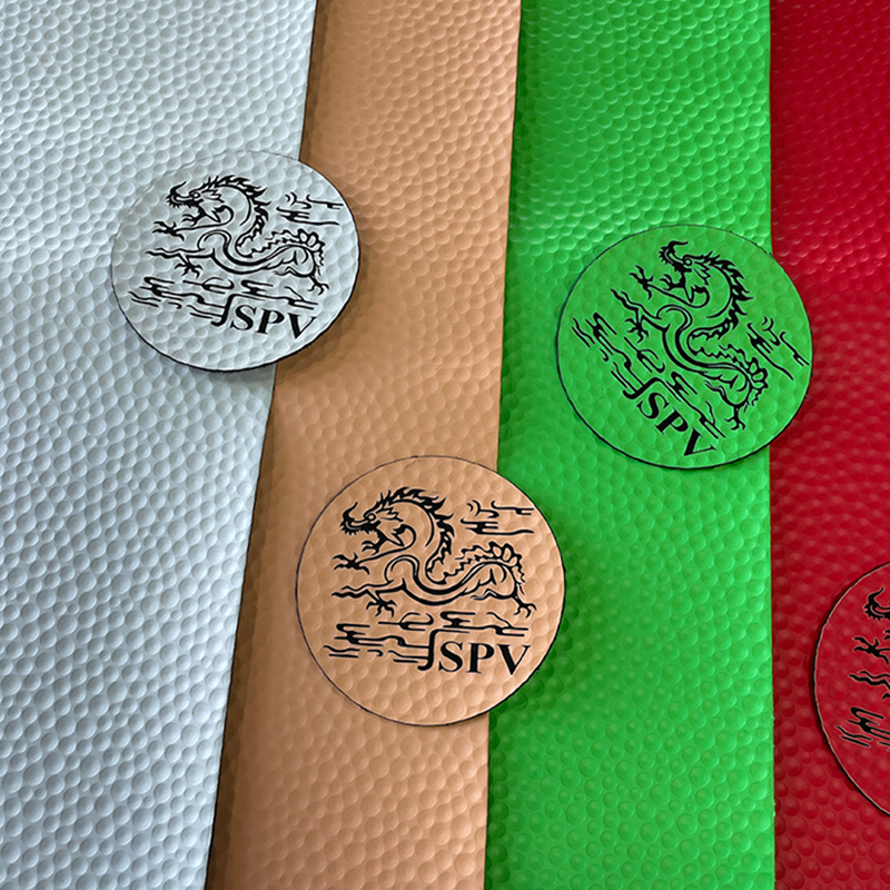 Golf texture laserable leatherette sheet na may pandikit/walang pandikit