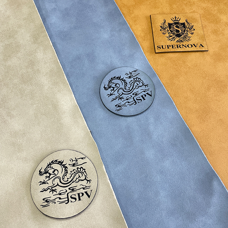 Matte vintage laserable leatherette sheet na may pandikit/walang pandikit